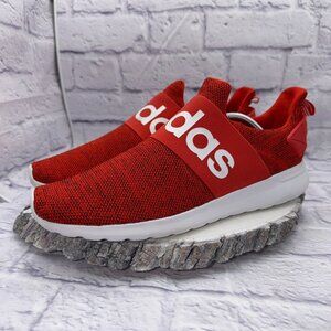 Adidas Mens Lite Racer Cloudfoam Adapt Red Lifestyle Running Shoes Slip On Sz 12